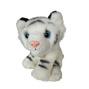 Aurora Miyoni White Tiger Cub Plush Stuffed Animal Blue Eyes 10 Inch